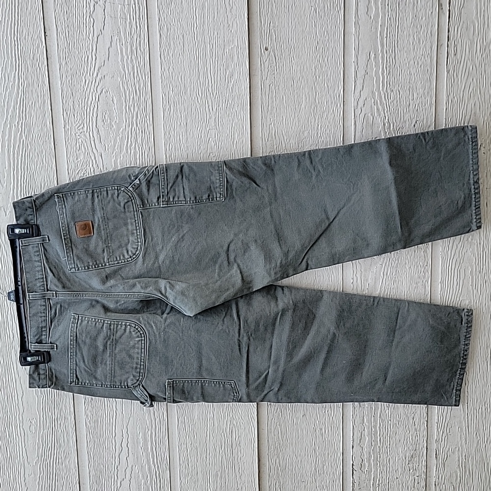 Carhartt dungaree fit Men's pants 5 pocket color blue size 34X30 100% cotton